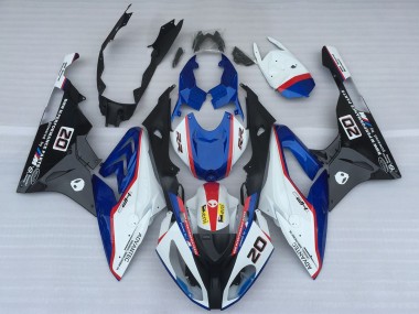 Erschwingliche BMW S1000RR Motorrad Verkleidung 2017-2018 - Weiss Blau Rot Glanzendes Schwarz OEM Stil