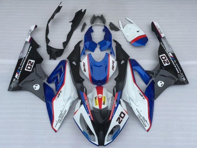 Erschwingliche BMW S1000RR Motorrad Verkleidung 2017-2018 - Weiss Blau Rot Glanzendes Schwarz OEM Stil