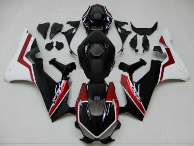 Erschwingliche Honda CBR1000RR Motorrad Verkleidung 2017-2023 - Weiss Rot Glanzendes Schwarz