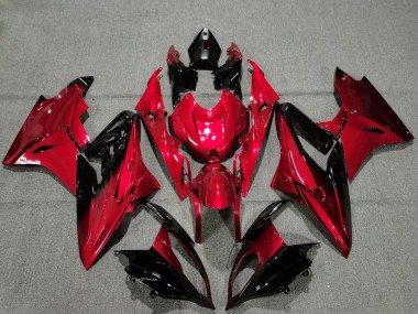 Erschwingliche BMW S1000RR Motorrad Verkleidung 2009-2014 - Rot Glanzendes Schwarz