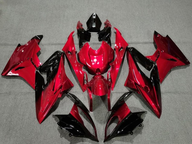 Erschwingliche BMW S1000RR Motorrad Verkleidung 2009-2014 - Rot Glanzendes Schwarz