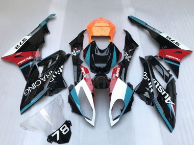 Erschwingliche BMW S1000RR Motorrad Verkleidung 2009-2014 - Weiss Blau Rot Orange Motul Austin Rennen