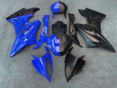Erschwingliche BMW S1000RR Motorrad Verkleidung 2015-2016 - Blau Matt Schwarz Geteiltes