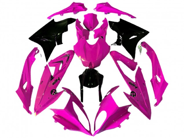 Erschwingliche BMW S1000RR Motorrad Verkleidung 2009-2014 - Rosa Glanzendes Schwarz HP