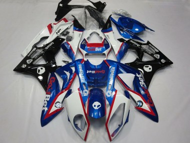 Erschwingliche BMW S1000RR Motorrad Verkleidung 2009-2014 - Weiss Rot Blau Glanzendes Schwarz GoldBet HP