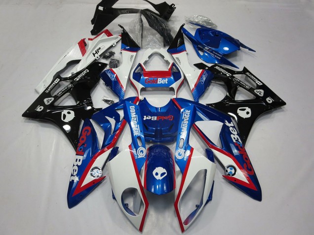 Erschwingliche BMW S1000RR Motorrad Verkleidung 2009-2014 - Weiss Rot Blau Glanzendes Schwarz GoldBet HP