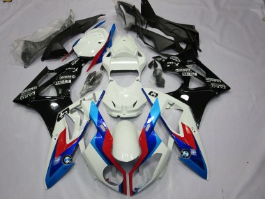 Erschwingliche BMW S1000RR Motorrad Verkleidungen Kit 2009-2014 - Weiss Rot Blau Glanzendes Schwarz