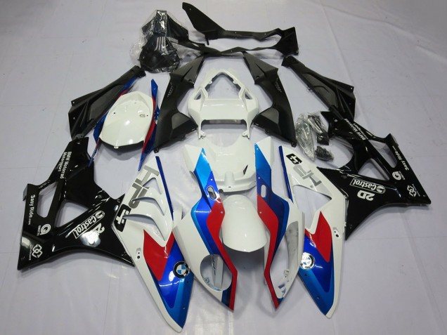 Erschwingliche BMW S1000RR Motorrad Verkleidung 2009-2014 - Weiss Rot Blau Glanzendes Schwarz Castrol OEM Stil