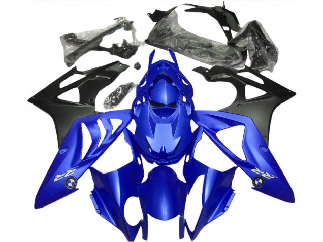 Erschwingliche BMW S1000RR Motorrad Verkleidung 2009-2014 - Blau Matt Schwarz