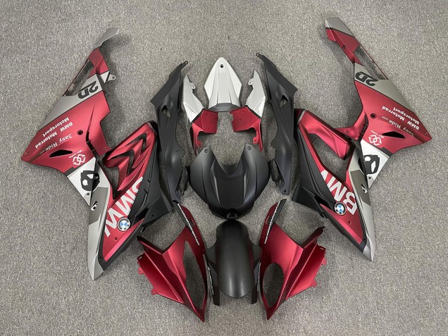 Erschwingliche BMW S1000RR Motorrad Verkleidung 2009-2014 - Rot Matt Schwarz