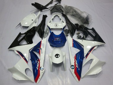 Erschwingliche BMW S1000RR Motorrad Verkleidung 2009-2014 - Weiss Rot Blau Glanzendes Schwarz