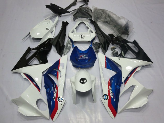 Erschwingliche BMW S1000RR Motorrad Verkleidung 2009-2014 - Weiss Rot Blau Glanzendes Schwarz