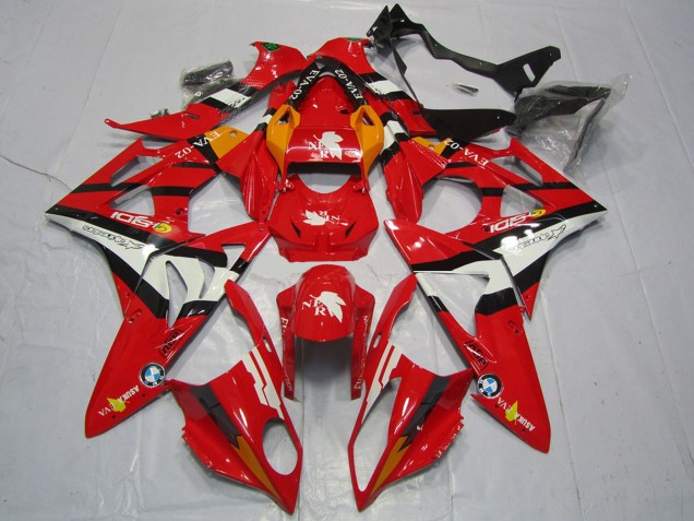 Erschwingliche BMW S1000RR Motorrad Verkleidung 2017-2018 - Rot Weiss Schwarz