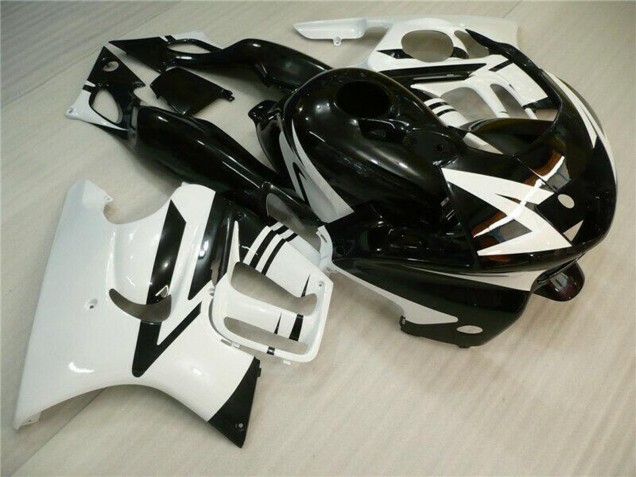 Erschwingliche Honda CBR600 F3 Motorrad Verkleidung 1995-1996 - Weiss Glanzendes Schwarz