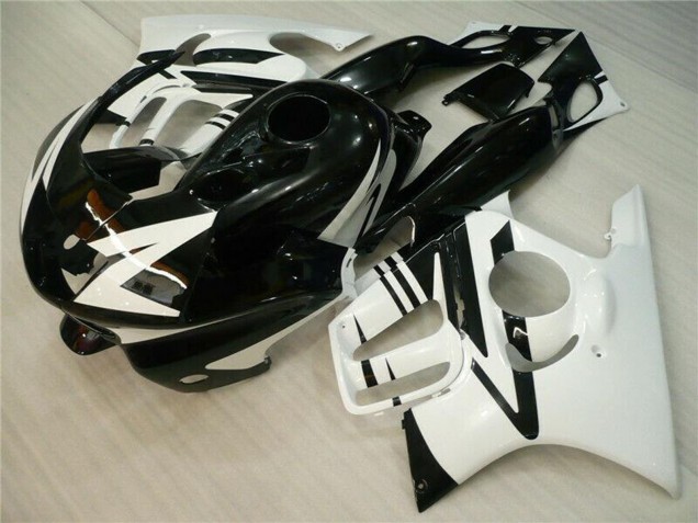 Erschwingliche Honda CBR600 F3 Motorrad Verkleidung 1995-1996 - Weiss Glanzendes Schwarz