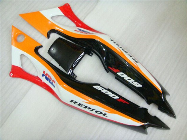 Erschwingliche Honda CBR600 F3 Motorrad Verkleidung 1995-1996 - Orange Weiss Rot Glanzendes Schwarz Repsol