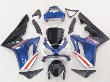 Erschwingliche Triumph Daytona 675 Motorrad Verkleidung 2006-2008 - Blau Weiss Rot Glanzendes Schwarz