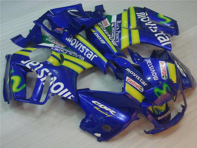 Erschwingliche Honda CBR600 F3 Motorrad Verkleidung 1995-1996 - Blau Grun Gelb MoviStar Rot Castrol