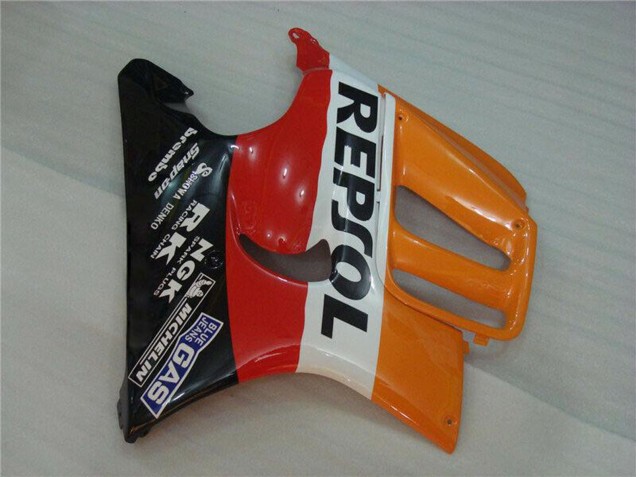 Erschwingliche Honda CBR600 F3 Motorrad Verkleidung 1995-1996 - Orange Weiss Rot Glanzendes Schwarz Repsol