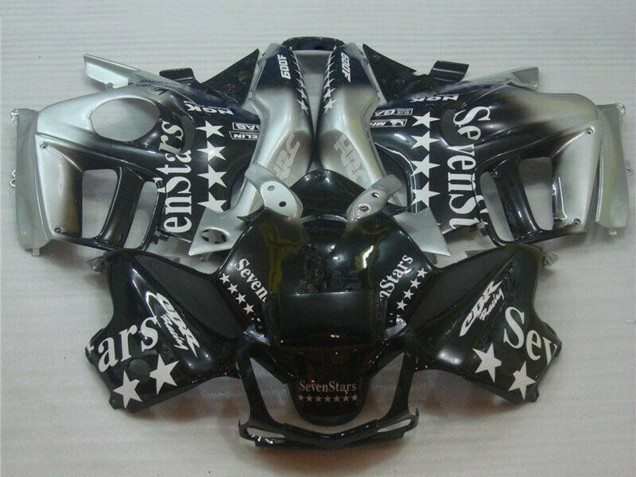 Erschwingliche Honda CBR600 F3 Motorrad Verkleidung 1995-1996 - Silber Glanzendes Schwarz SevenStars