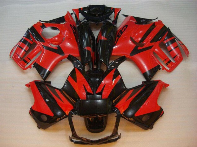Erschwingliche Honda CBR600 F3 Motorrad Verkleidung 1995-1996 - Rot Glanzendes Schwarz