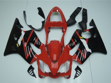 Erschwingliche Honda CBR600 F4i Motorrad Verkleidung 2001-2003 - Rot Glanzendes Schwarz