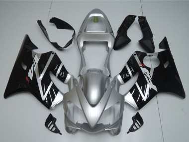 Erschwingliche Honda CBR600 F4i Motorrad Verkleidung 2001-2003 - Silber Glanzendes Schwarz