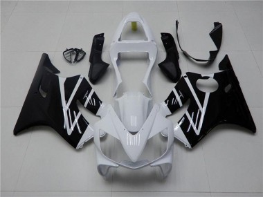 Erschwingliche Honda CBR600 F4i Motorrad Verkleidung Kit 2001-2003 - Weiss Glanzendes Schwarz