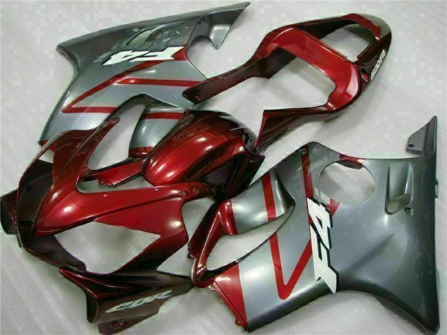 Erschwingliche Honda CBR600 F4i Motorrad Verkleidung Kit 2001-2003 - Silber Rot