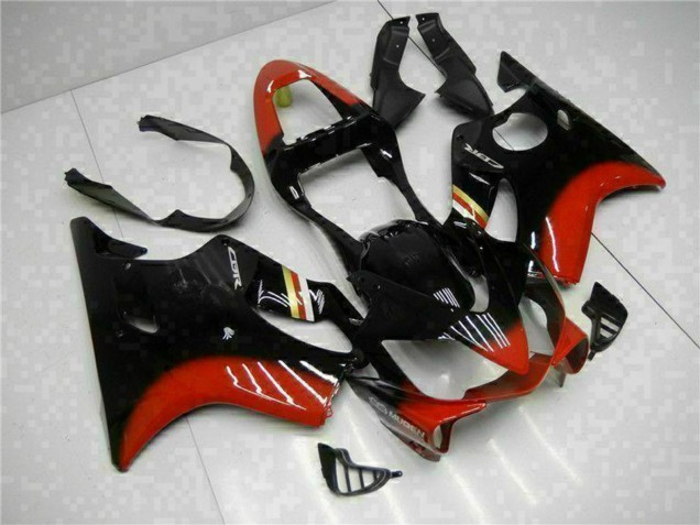 Erschwingliche Honda CBR600 F4i Motorrad Verkleidung Kit 2001-2003 - Rot Glanzendes Schwarz