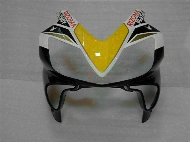 Erschwingliche Honda CBR600 F4i Motorrad Verkleidung 2001-2003 - Weiss Gelb Glanzendes Schwarz Playboy
