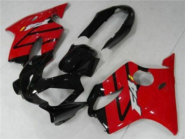 Erschwingliche Honda CBR600 F4i Motorrad Verkleidung 2004-2007 - Rot Glanzendes Schwarz