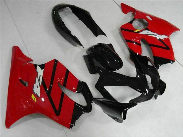 Erschwingliche Honda CBR600 F4i Motorrad Verkleidung 2004-2007 - Rot Glanzendes Schwarz