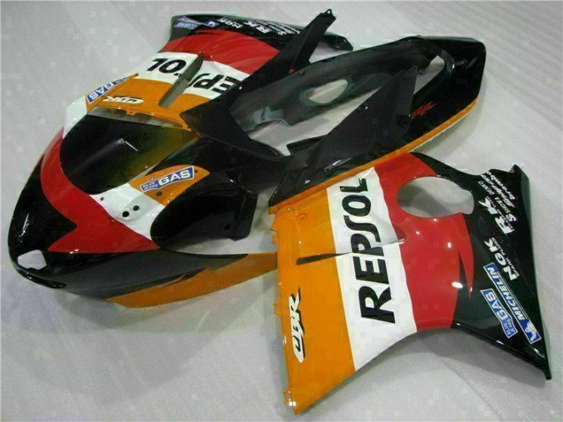 Erschwingliche Honda CBR1100XX Blackbird Motorrad Verkleidung 1996-2007 - Orange Weiss Rot Glanzendes Schwarz Repsol
