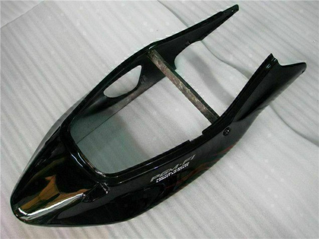 Erschwingliche Honda CBR1100XX Blackbird Motorrad Verkleidung 1996-2007 - Glanzendes Schwarz Rot Flamme
