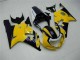 Erschwingliche Suzuki GSXR 600/750 Motorrad Verkleidung 2001-2003 - Gelb Dunkel Blau Glanzendes Schwarz