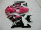Erschwingliche Suzuki GSXR 600/750 Motorrad Verkleidung 2001-2003 - Rosa Silber Glanzendes Schwarz