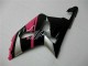 Erschwingliche Suzuki GSXR 600/750 Motorrad Verkleidung 2001-2003 - Rosa Silber Glanzendes Schwarz