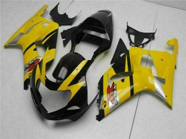 Erschwingliche Suzuki GSXR 600/750 Motorrad Verkleidung 2001-2003 - Gelb Schwarz