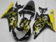 Erschwingliche Suzuki GSXR 600/750 Motorrad Verkleidung 2001-2003 - Glanzendes Schwarz Gelb Flamme