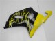 Erschwingliche Suzuki GSXR 600/750 Motorrad Verkleidung 2001-2003 - Glanzendes Schwarz Gelb Flamme