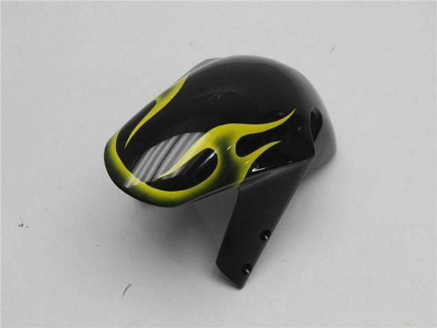 Erschwingliche Suzuki GSXR 600/750 Motorrad Verkleidung 2001-2003 - Glanzendes Schwarz Gelb Flamme