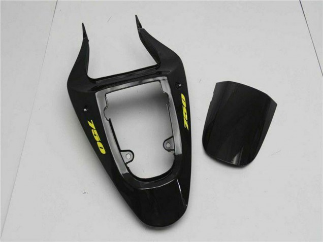 Erschwingliche Suzuki GSXR 600/750 Motorrad Verkleidung 2001-2003 - Glanzendes Schwarz Gelb Flamme