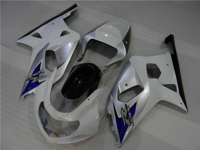 Erschwingliche Suzuki GSXR 600/750 Motorrad Verkleidung 2001-2003 - Weiss Silber Blau Schwarz