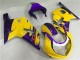 Erschwingliche Suzuki GSXR 600/750 Motorrad Verkleidung 2001-2003 - Gelb Lila