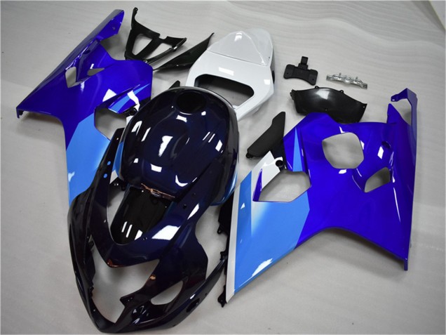 Erschwingliche Suzuki GSXR 600/750 Motorrad Verkleidung 2004-2005 - Weiss Blau Schwarz