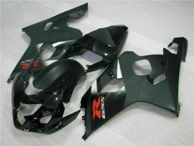Erschwingliche Suzuki GSXR 600/750 Motorrad Verkleidung 2004-2005 - Glanzendes Schwarz Matt Schwarz Rot Aufkleber