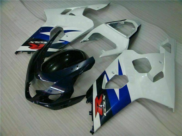 Erschwingliche Suzuki GSXR 600/750 Motorrad Verkleidung 2004-2005 - Weiss Blau Glanzendes Schwarz Rot