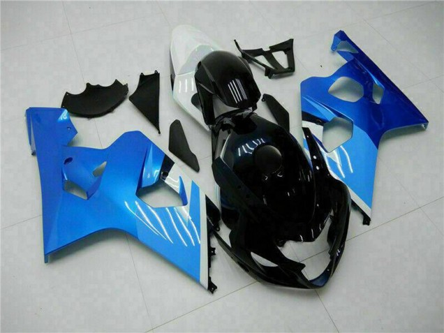 Erschwingliche Suzuki GSXR 600/750 Motorrad Verkleidung 2004-2005 - Weiss Blau Schwarz