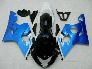 Erschwingliche Suzuki GSXR 600/750 Motorrad Verkleidung 2004-2005 - Weiss Blau Schwarz